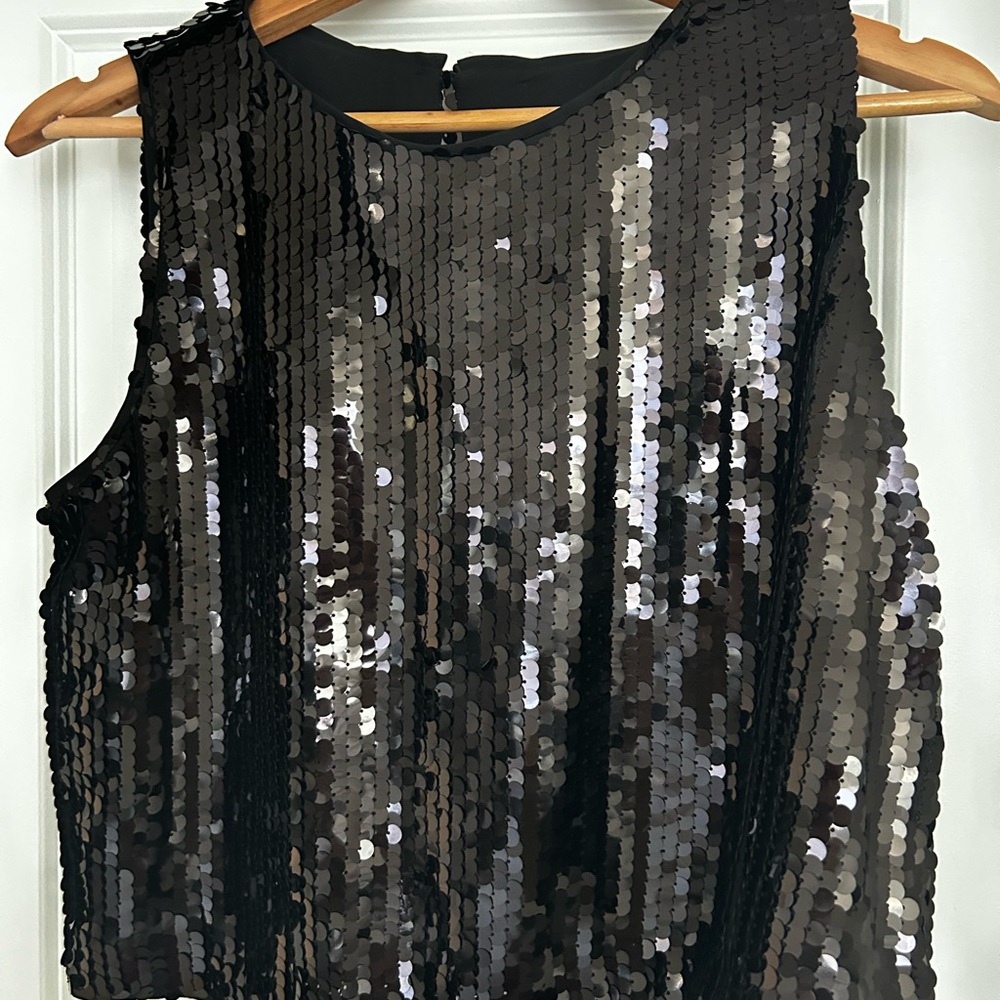 NWT- Banana Republic Black Sequin Sleeveless Camisole